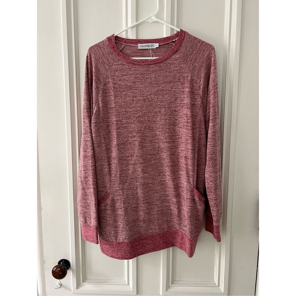 NWOT Pink heather lightweight tunic top with pockets